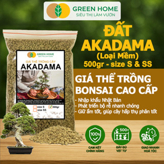 Đất Akadama Greenhome, Bao 500GR, (Loại Mềm) Giá Thể Bonsai, Kiểng Lá, Sen Đá, Phân Nền Thủy Sinh