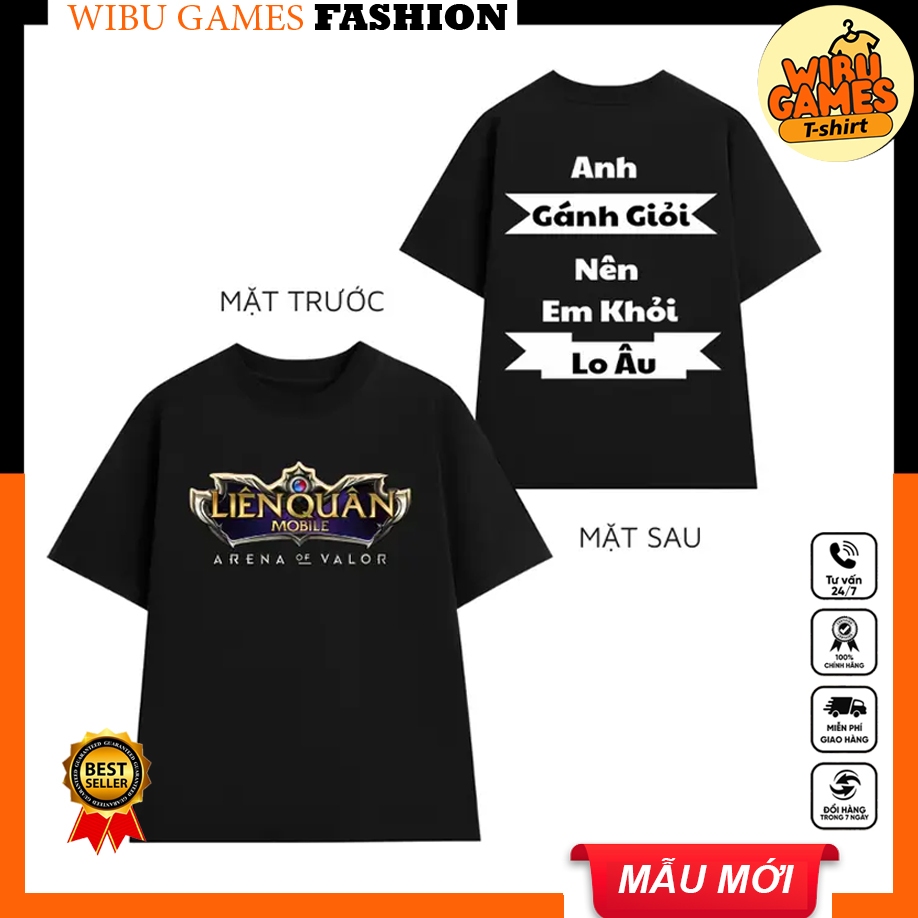 (SALE HOT) Áo thun Anh Gánh Giỏi Nên Em Khỏi Lo Âu, Liên Quân Gaming - Hololive Hoshimati Suisei độc