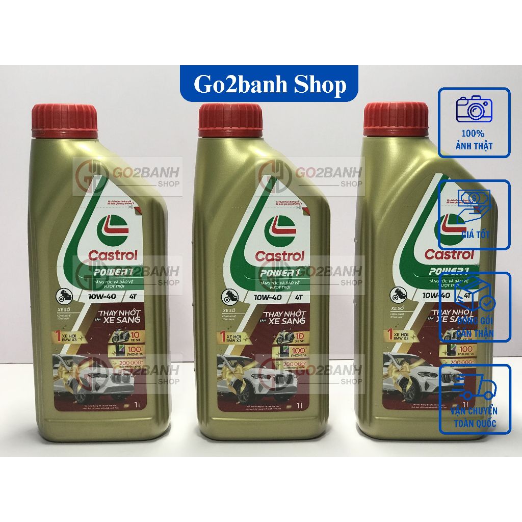 Nhớt Castrol Power1 10W40 dùng cho xe số