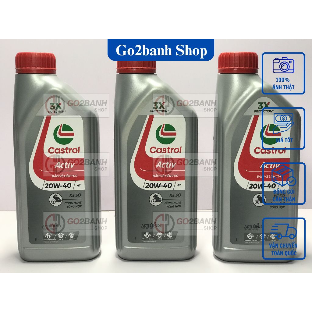 Nhớt Castrol Activ 20W40 dùng cho xe số