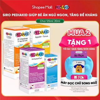 Siro Pediakid cho bé giúp ăn ngủ ngon, tăng đề kháng, bổ sung D3, 22 vitamin khoáng chất (C/125ml)