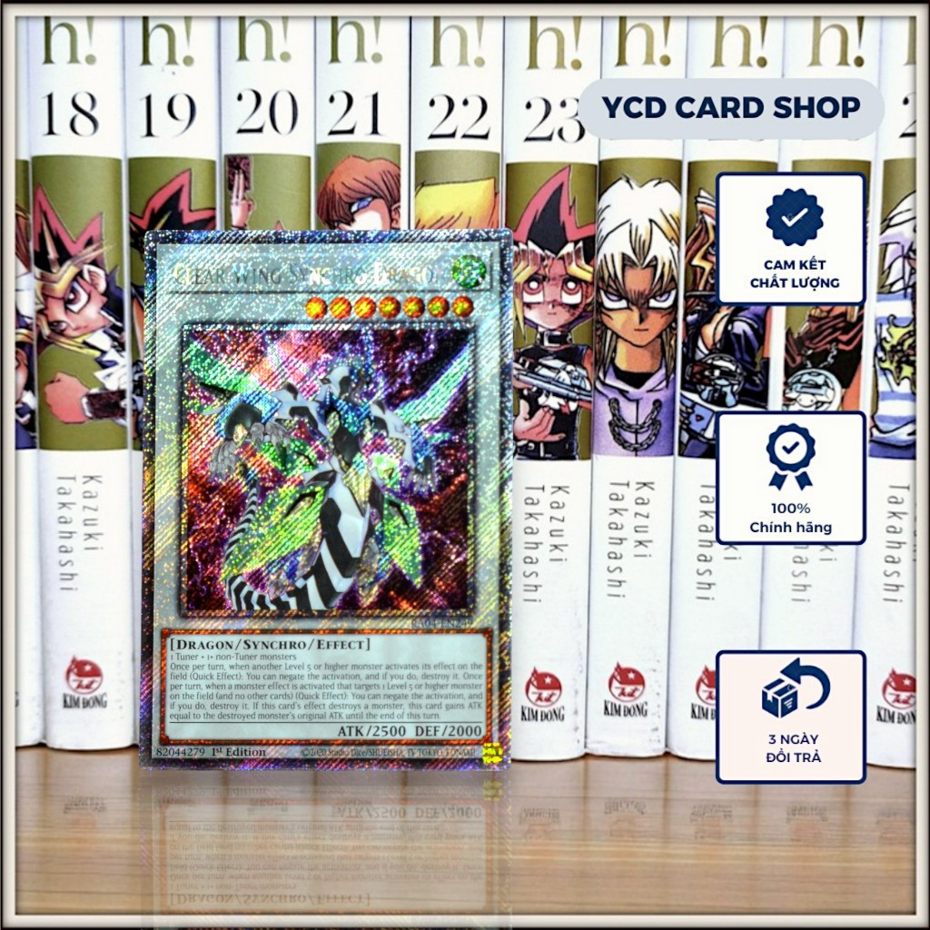 [YCDcardgame] Thẻ bài yugioh chính hãng Clear Wing Synchro Dragon  – Platinum Secret Rare [Synchro]
