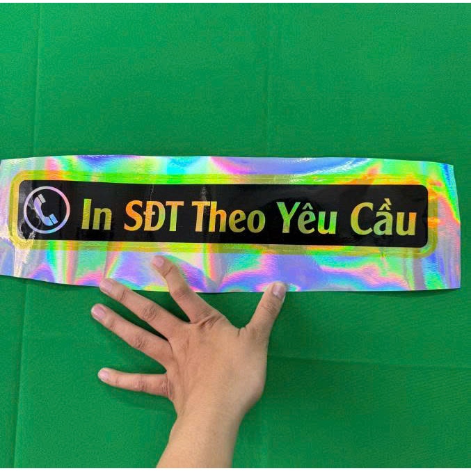 Tem S.Đ.T Phản Quang 7 Màu dán xe Ô tô, xe khách, taxi, xe tải (SL 1 cái) - đặt hàng vui lòng ghi chú  lại sđt