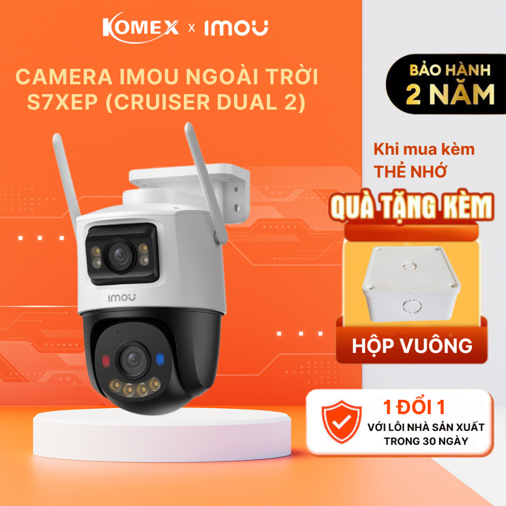 Camera IP Wifi Ngoài Trời Ống Kính Kép IMOU S7XEP (Cruiser Dual 2) 6MP/10MP - Phát Hiện Chuyển Động