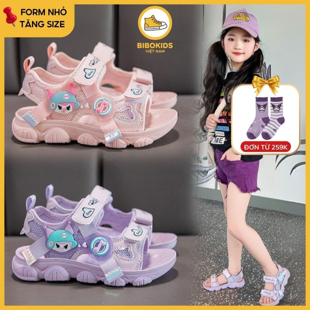 Sandal Bé Gái Đi Học, Đi Chơi Họa Tiết Korumi Chất Liệu Êm Chân, Thoáng Khí L65 - SDG89