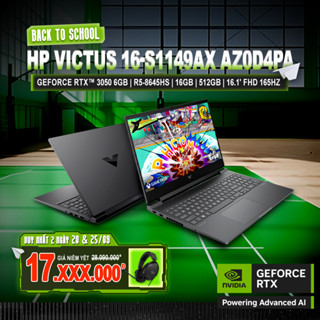 Laptop Gaming HP Victus 16-s1149AX AZ0D4PA Card đồ họa GeForce RTXTM 3050 6GB