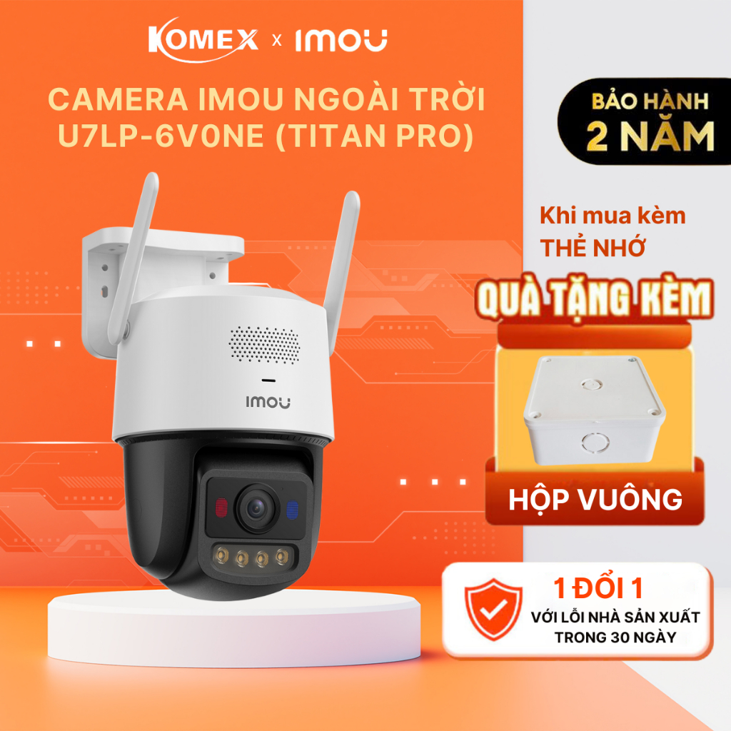 Camera IMOU ngoài trời Titan Pro - IPC-U7LP-6V0NE 6MP 3K+ hỗ trợ quay – quét (Pan & Tilt) toàn diện | BigBuy360 - bigbuy360.vn