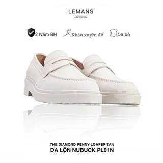 Giày Loafer da Nubuck Tan LEMANS PL01N, đế tan hạt kim cương tăng cao 4cm khuôn độc quyền Bảo hành chính hãng 24 tháng