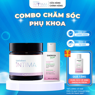 Combo Men Vi Sinh Phụ Khoa Lactobact Intima + Dung Dịch Vệ Sinh Emergyn Fresh Giúp Giảm Viêm Ngứa & Nấm Candida