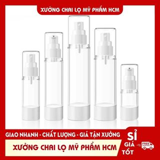  Chai Nhựa Trong Suốt Hút Chân Không Xịt Giọt 5ml 30ml 50ml 100ml Lọ Chiết Mỹ Phẩm Xịt Sương Nước Hoa 