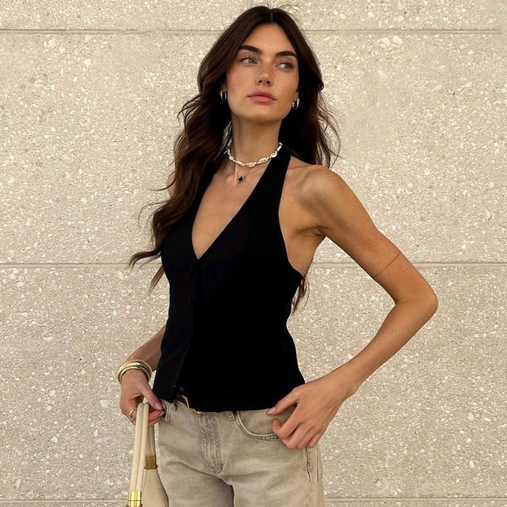 THE LASSIE| Áo yếm croptop choàng cổ (55-85kg)- SOMA ÁO Bigsize