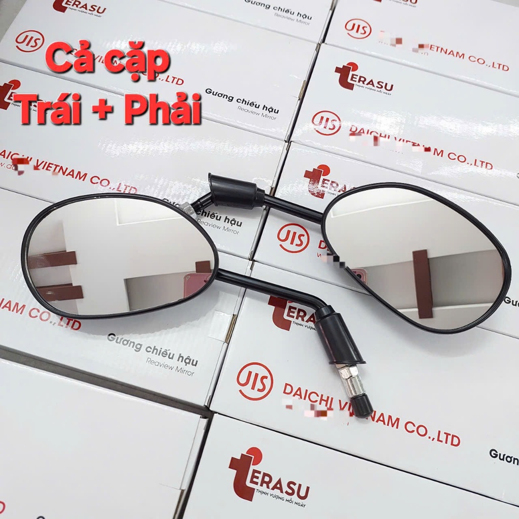 Gương kính xe máy Kiểu Wave, dream, Vision, AB,.....