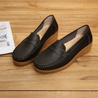 Giày Lười Nữ Đế Độn Da Mềm Êm Chân Thoáng Khí Phong Cách Thời Trang Hàn Quốc Cá Tính Đi Làm Đi Chơi - GN05