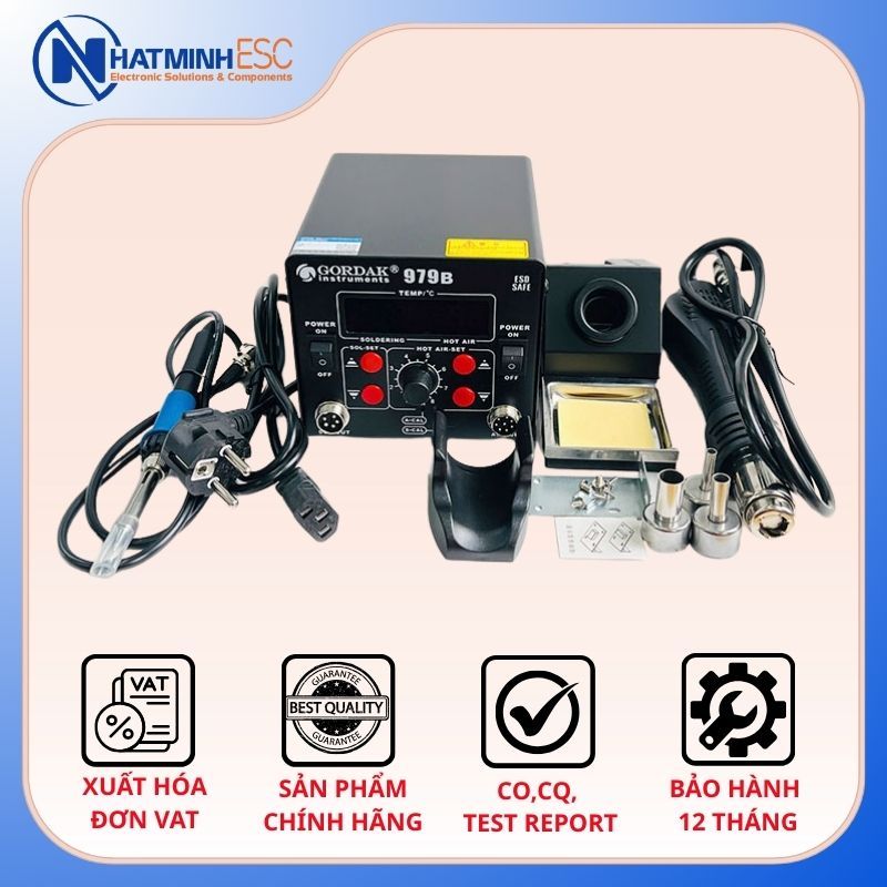 Trạm hàn khò GORDAK 979B điện tử đa năng chính hãng