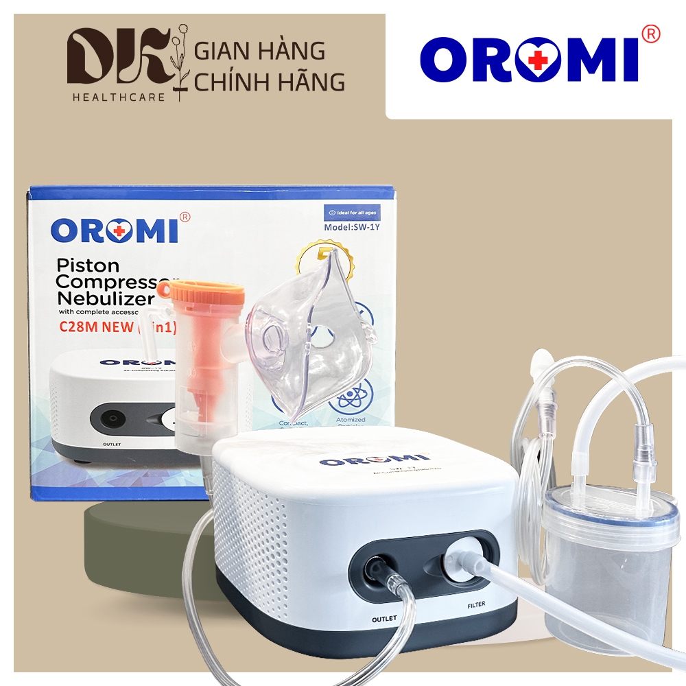 Máy Xông Khí Dung Và Hút Mũi OROMI C28M 2IN1 (NEW) (Model: SW-1Y) - Động Cơ Piston Cải Tiến