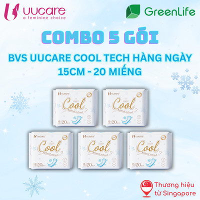 Combo Băng vệ sinh UUcare Cooltech làm mát hàng ngày 15cm 20 miếng