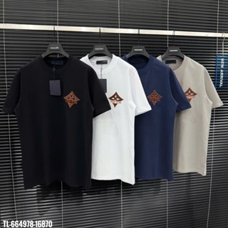  Áo thun Eo Vì thêu hình chữ vân logo thiết kế hot trend Nam nữ New 2025 