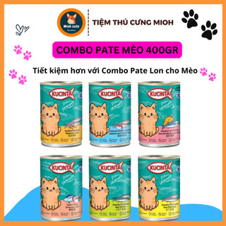  C.O.M.B.O 6 Lon Pate Mèo Kucinta đủ vị Lon 400g 