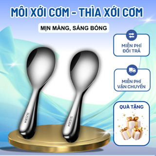 Muôi Xới Cơm Inox SUS 304 Cao Cấp  Muỗng Vá Cơm Sáng Bóng Cách Nhiệt Tiện Lợi Sử Dụng 