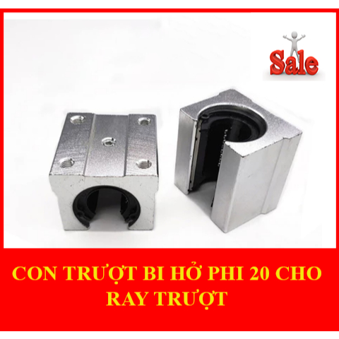 CON TRƯỢT BI HỞ PHI 20 CHO RAY TRƯỢT