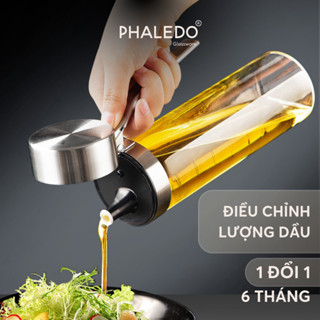 Chai đựng dầu ăn, nước tương nắp inox 304 đậy kín, dùng 1 tay tiện lợi cho nhà bếp Phaledo