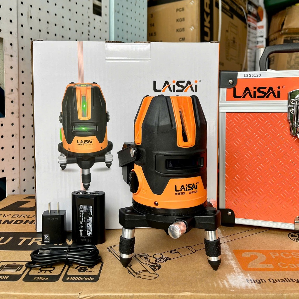 Máy cân bằng laser Laisai LSG6120 5 tia xanh Chính Hãng....