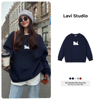 Áo Sweater Nỉ Lông Cáo Local Brand Lavi Studio/ I Love Pet