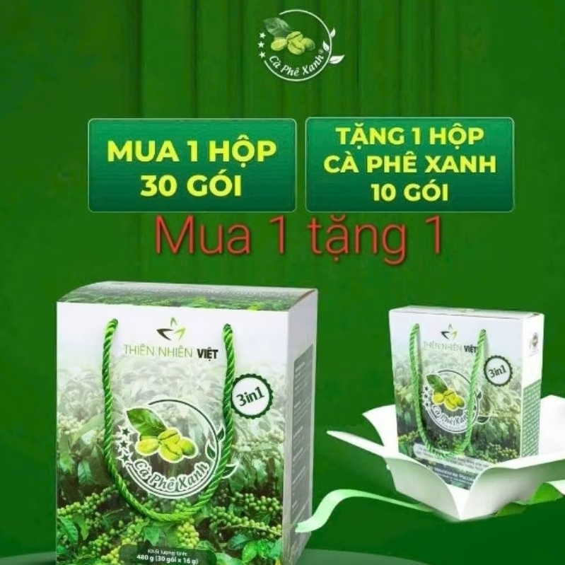 Cà phê xanh hộp 30 gói