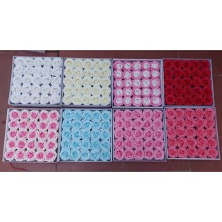  1 hộp 25 bông hoa sáp 7 lớp tim 