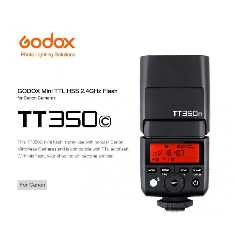 Flash Godox TT350C for Canon - Hàng chính hãng