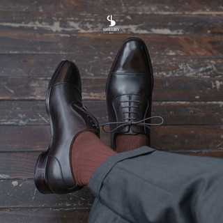 Giày Oxford Balmoral ShelbyMan Shoes, giày tây sang Trọng, Da Mastrotto Ý, đế Pháp ngoại cao cấp, khâu Mckay [OB3-N]