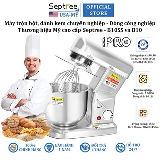 Máy trộn bột, đánh trứng cao cấp 3 trong 1 septree b10ss và b10, dung tích 10 lít, công suất 2000w