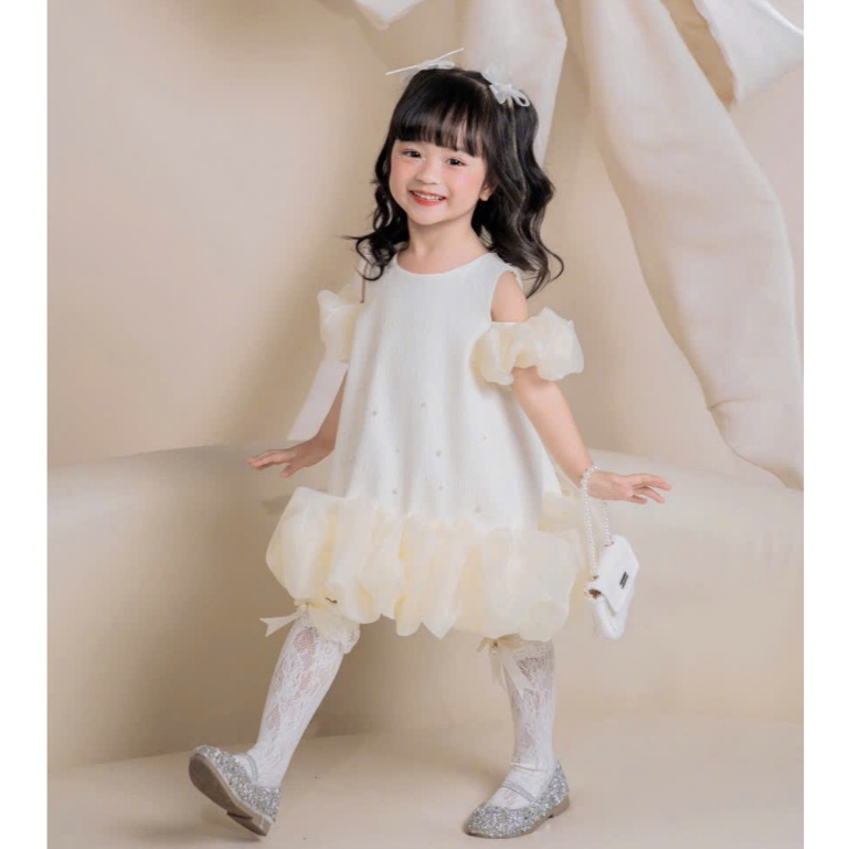 𝐂𝐈𝐂𝐈 𝐃𝐑𝐄𝐒𝐒 - Váy Sát Nách Tay Bồng HM04 ( ảnh chính chủ )