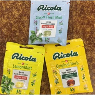   4 vị   Ricola Kẹo ngậm ho thảo mộc Ricola Swiss Herb Candy không đường sugar free  túi zip 15g 