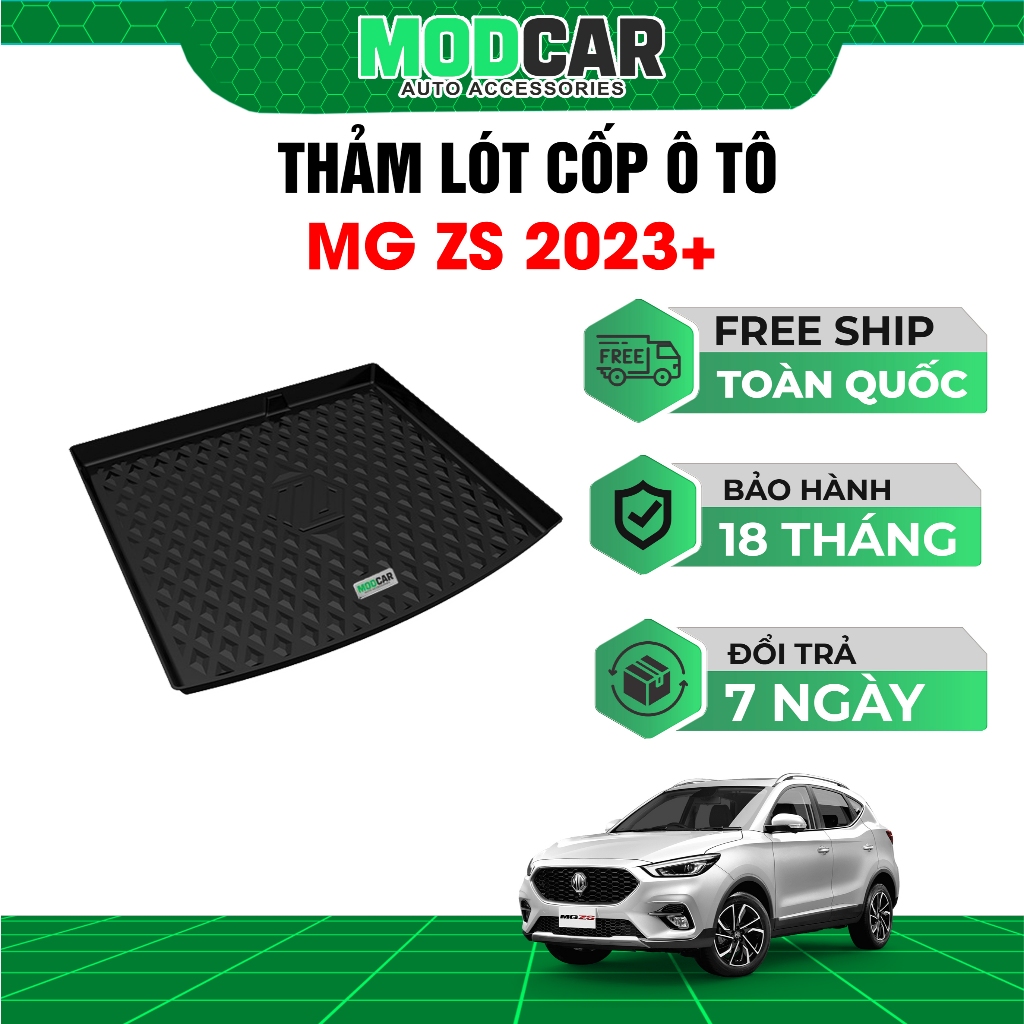 Thảm Lót Cốp Xe MG ZS (2022 - Hiện tại) - Modcar - Nhựa TPE không mùi, form cứng cáp