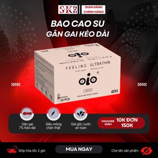 Bao cao su siêu mỏng hồng 4in1 hỗ trợ kéo dài thời gian cuộc vui chống xuất tinh sớm nhiều gel bôi trơn hộp 10 bcs