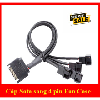 Dây chuyển đổi PSU Sata sang 4 Pin 1 ra 4 - Cáp Sata sang 4 pin Fan Case