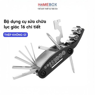  Bộ Lục Giác 16 Chi Tiết Sửa Chữa Xe Đạp Xe Máy Đồ Dùng Đa Năng Có Tua Vít Tiện Lợi Thép Không Gỉ 