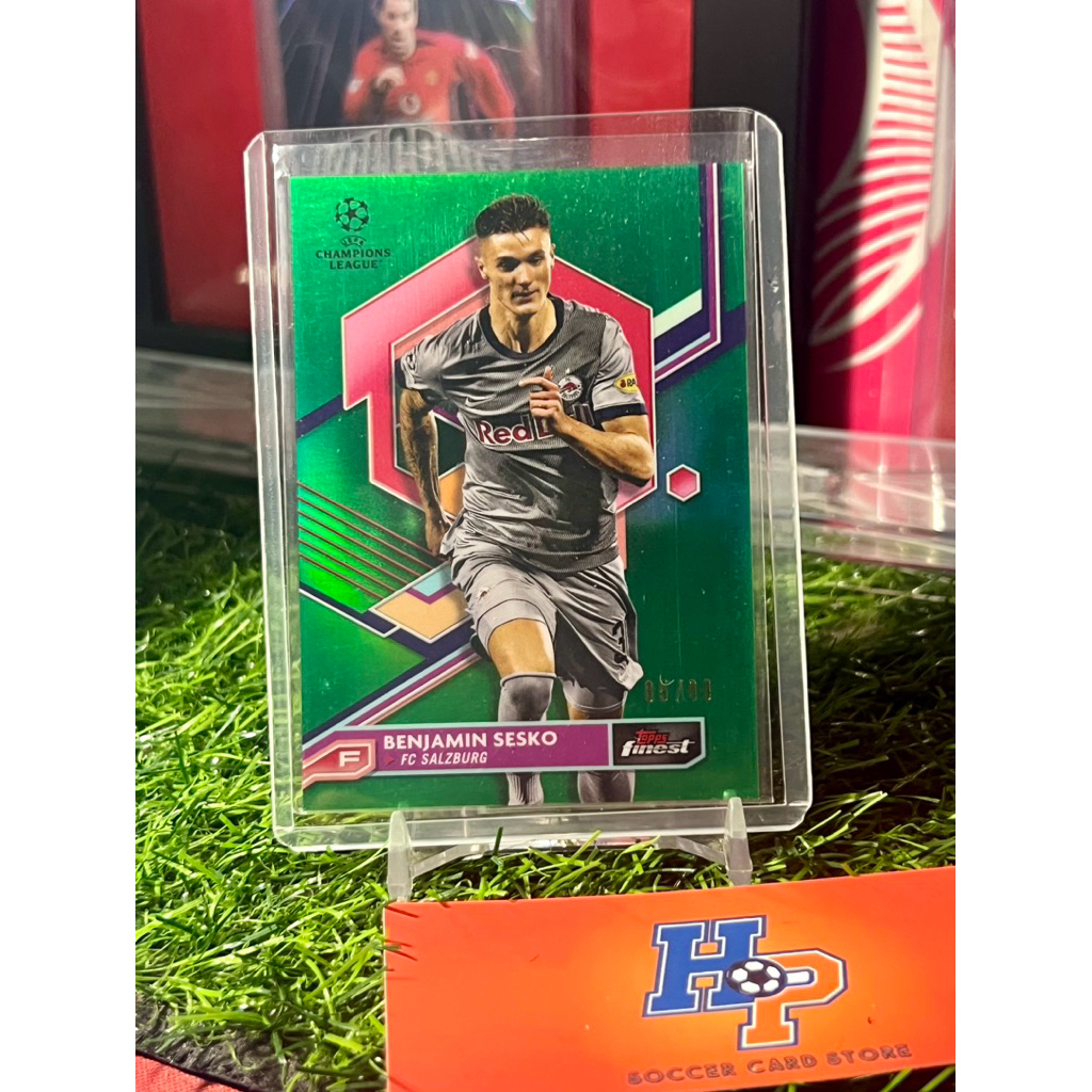 Thẻ bóng đá Benjamin Sesko /99 Topps Chrome Finest UCL 2022/23