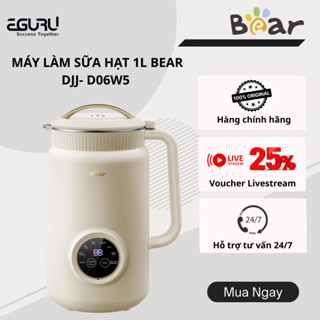 Máy làm sữa hạt 1L Bear DJJ- D06W5 (SMM-4H06S),800W,Nấu sữa đậu nành, Xay sinh tố, BH 18 tháng