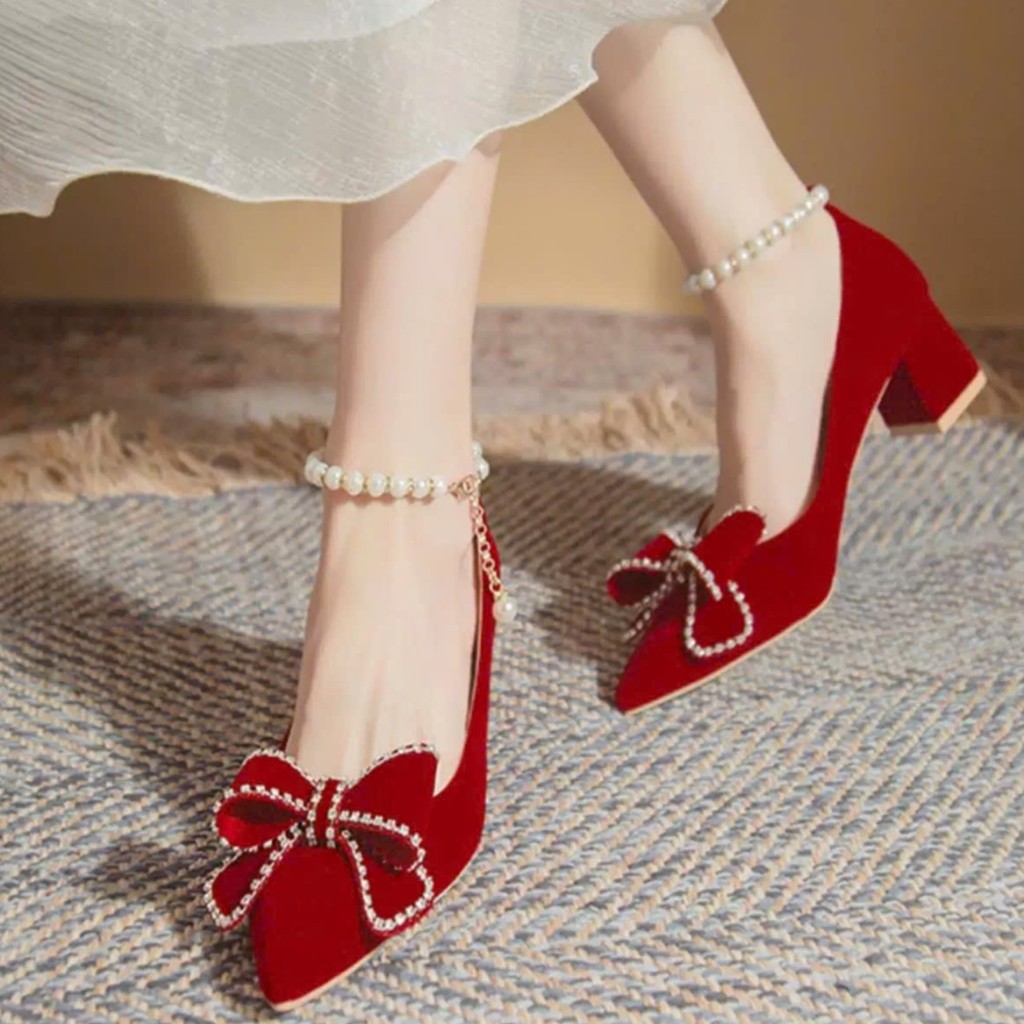 Giày GXC143 cao gót 3,7cm tươi sáng nổi bật tinh tế thời trang nữ | BigBuy360 - bigbuy360.vn