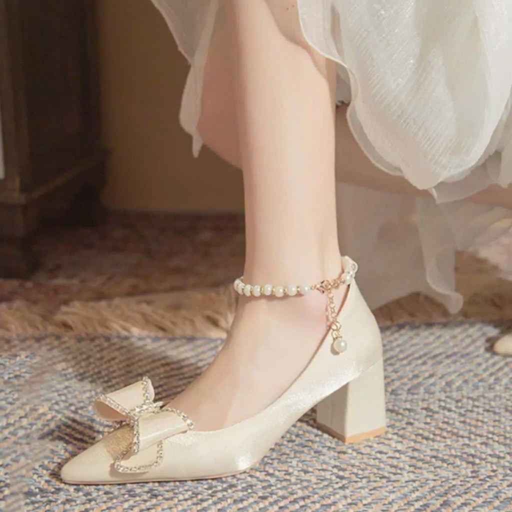 Giày GXC143 cao gót 3,7cm tươi sáng nổi bật tinh tế thời trang nữ | BigBuy360 - bigbuy360.vn