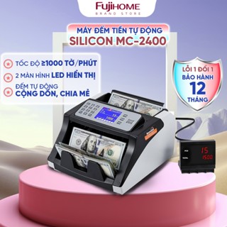 Máy đếm tiền tự động Silicon MC-2400 Nhập Khẩu máy đếm số lượng cộng dồn,chia mẻ đếm tiền giấy polyme ngoại tệ 