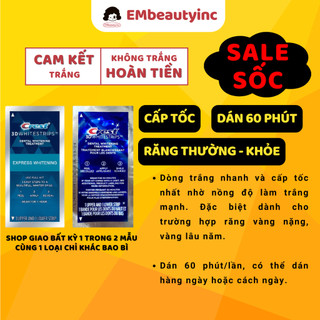 [1 GÓI] Miếng dán trắng răng Crest 3D Whitestrips Mỹ