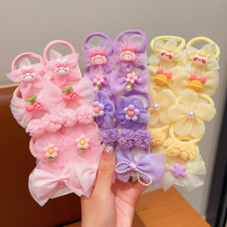  Chun Buộc Tóc Cho Bé Gái Gắn Họa Tiết Hình Thú Đáng Yêu Set 10 Dây Buộc Tóc Cho Bé 
