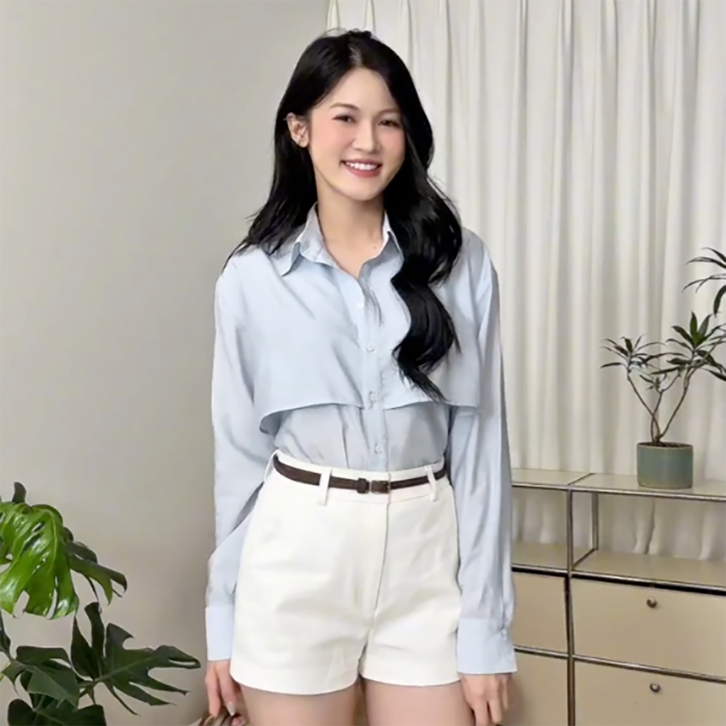 EMILY SHIRT – Confi | Áo tơ Nhật mềm, dáng tay dài, nhẹ nhàng, thoải mái, dễ phối nhiều outfit.