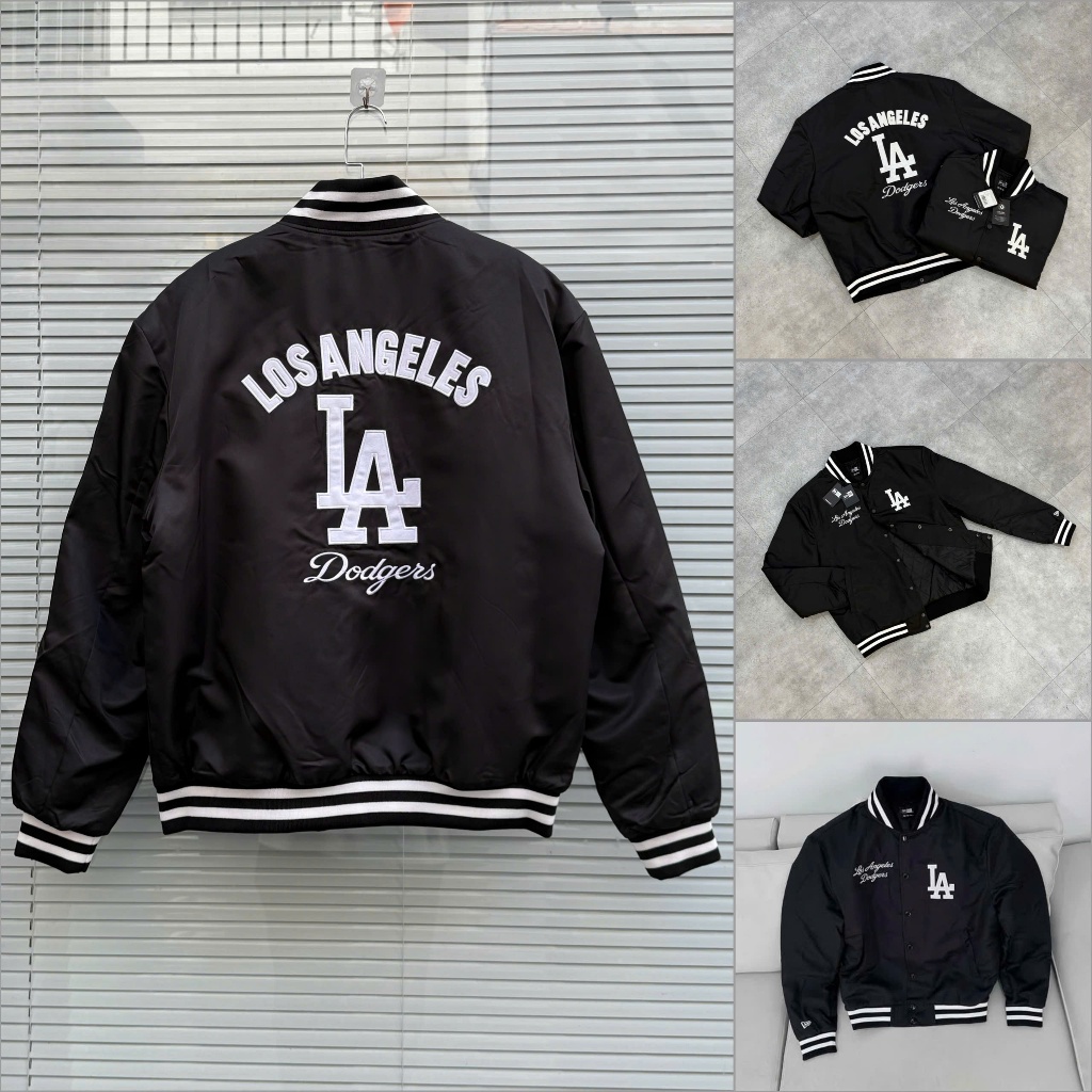 [Authentic💯] Áo Khoác New Era x MLB Losdod SCR Jumper Đen 14112326 * Áo Khoác New Era Bomber Jacket 