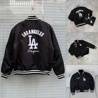   Authentic💯  Áo Khoác New Era x MLB Losdod SCR Jumper Đen 14112326 * Áo Khoác New Era Bomber Jacket MLB Chính Hãng Full 