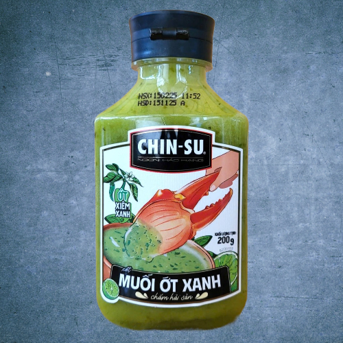 CHINSU << Chai XANH 200g >> MUỐI ỚT XANH CHẤM HẢI SẢN Green Chilli Salt Sauce