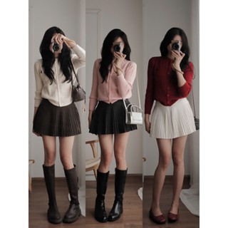  A005 Áo len cardigan xoắn thêu ngựa Audrey 